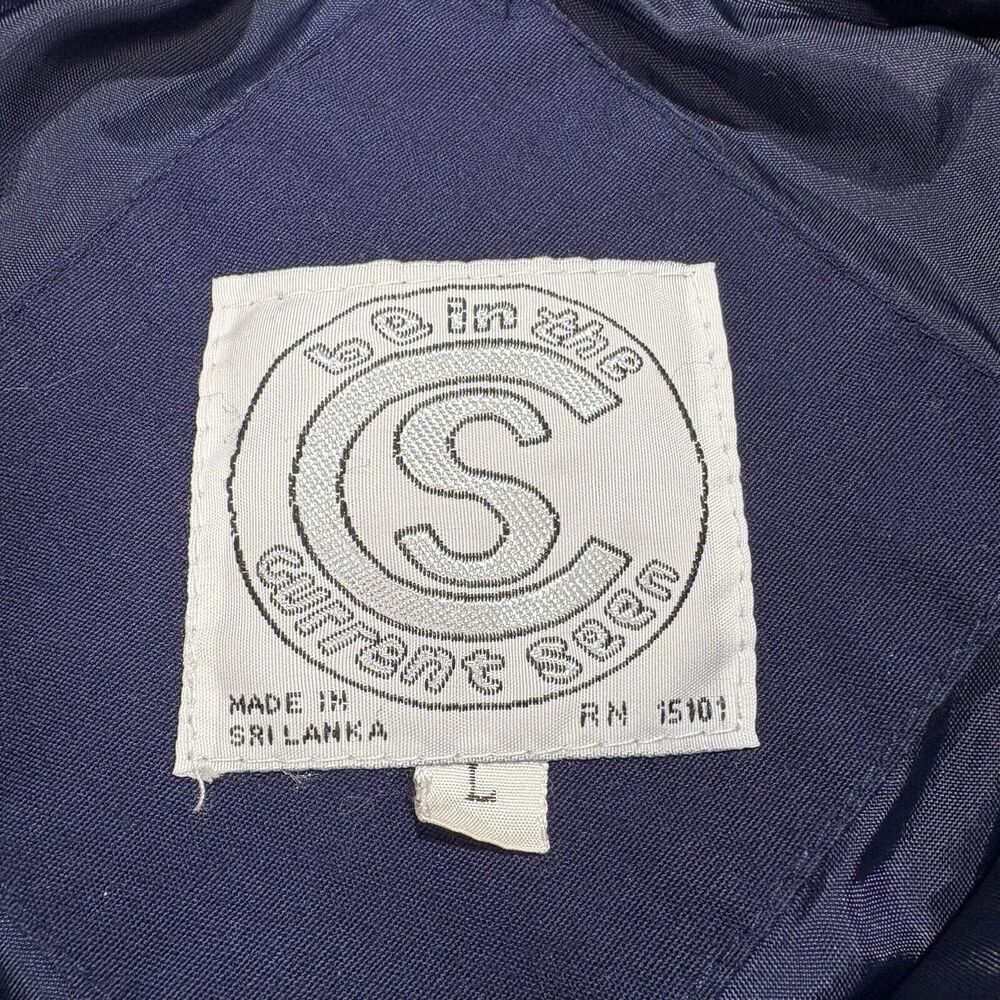 Vintage 80s Be In The‎ Current Seen Colorblock Windbreaker Track Jacket Womens L - Picture 3 of 7